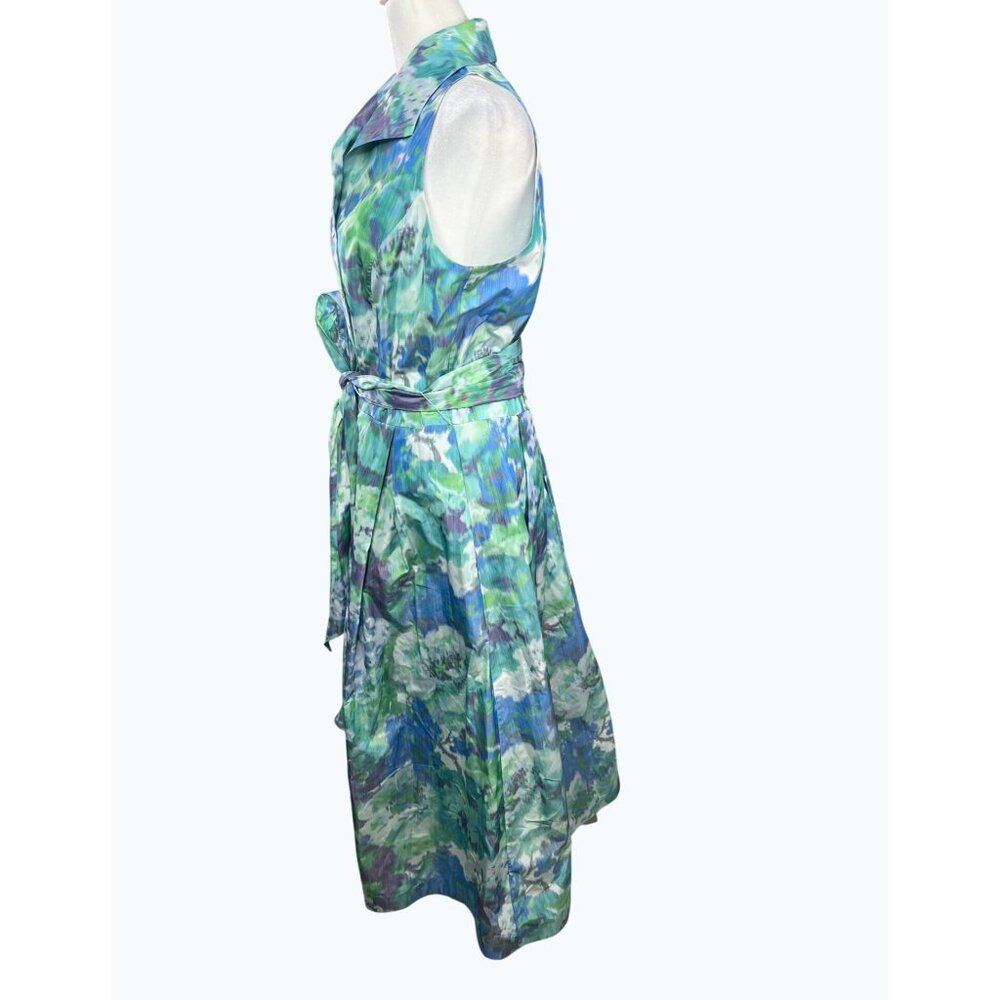 Sara Campbell Ashley Floral Halter Neck Button-Down Maxi Dress W/ Belt Size 12 - Picture 13 of 15